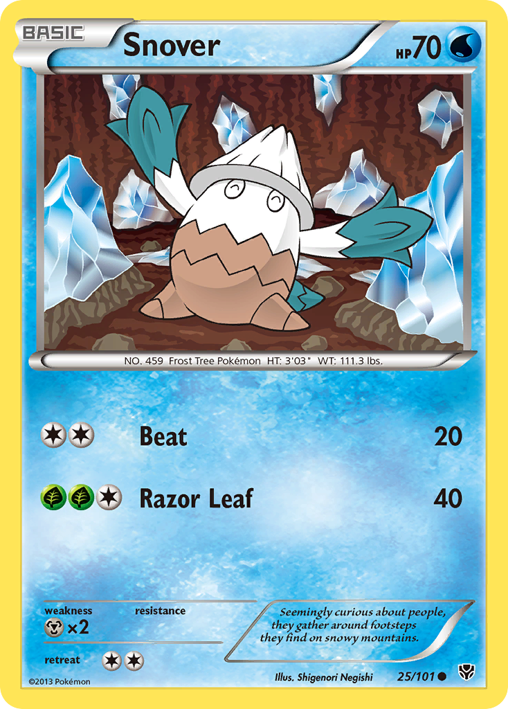 Snover (25/101) [Black & White: Plasma Blast] | Jomio and Rueliete's Cards and Comics