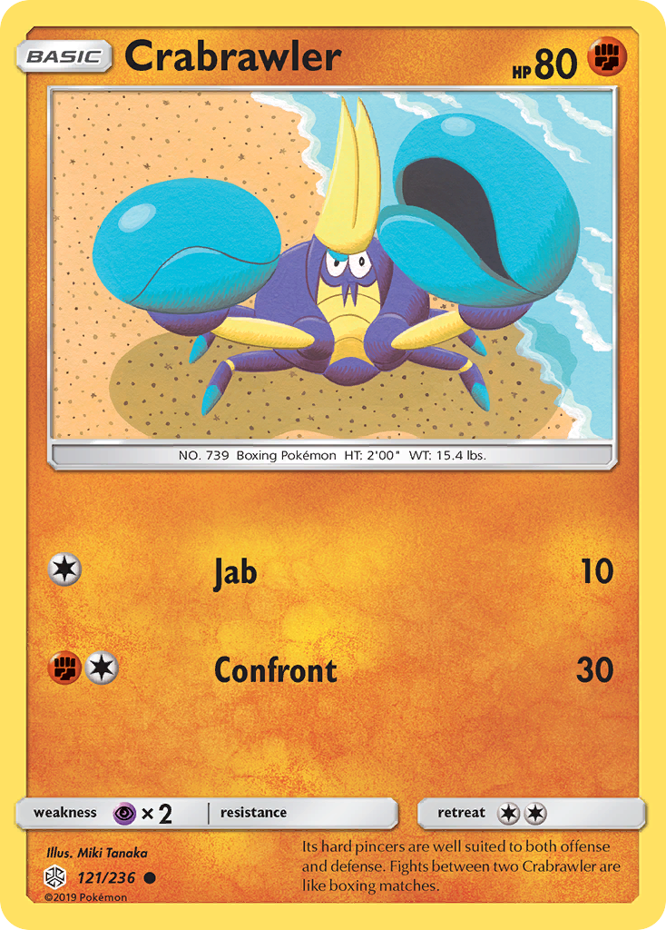 Crabrawler (121/236) [Sun & Moon: Cosmic Eclipse] | Jomio and Rueliete's Cards and Comics