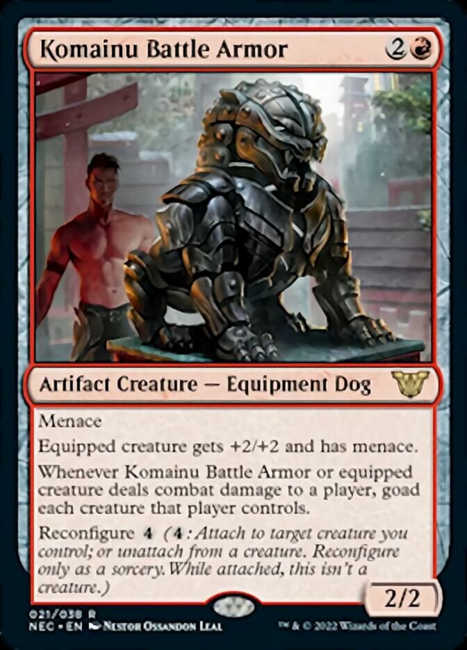 Komainu Battle Armor [Kamigawa: Neon Dynasty Commander] | Jomio and Rueliete's Cards and Comics