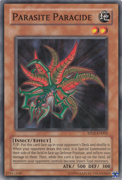 Parasite Paracide [RP02-EN002] Common | Jomio and Rueliete's Cards and Comics