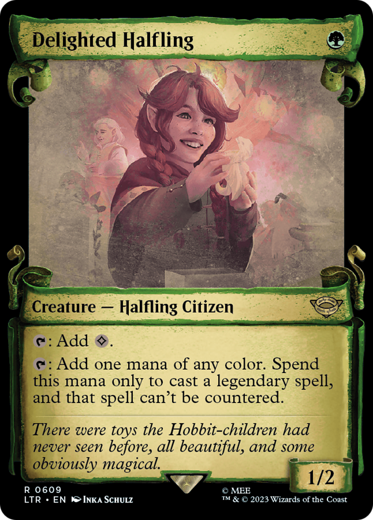 Delighted Halfling [The Lord of the Rings: Tales of Middle-Earth Showcase Scrolls] | Jomio and Rueliete's Cards and Comics