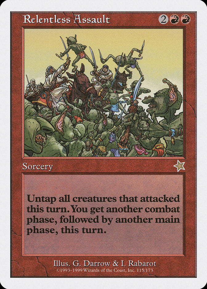 Relentless Assault [Starter 1999] | Jomio and Rueliete's Cards and Comics