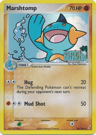 Marshtomp (38/100) (Stamped) [EX: Crystal Guardians] | Jomio and Rueliete's Cards and Comics