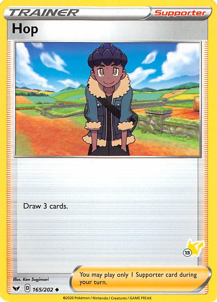 Hop (165/202) (Pikachu Stamp #13) [Battle Academy 2022] | Jomio and Rueliete's Cards and Comics