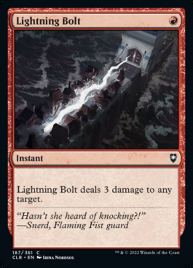 Lightning Bolt [Commander Legends: Battle for Baldur's Gate] | Jomio and Rueliete's Cards and Comics