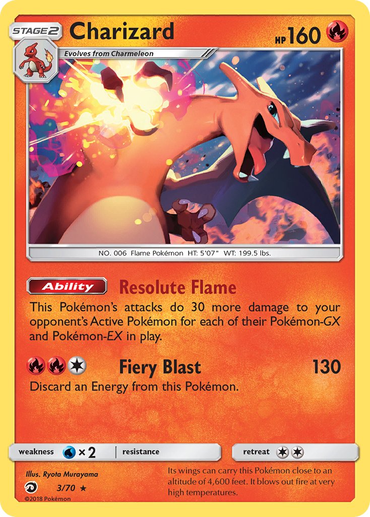 Charizard (3/70) (Let's Play, Eevee) (Theme Deck Exclusive) [Sun & Moon: Dragon Majesty] | Jomio and Rueliete's Cards and Comics