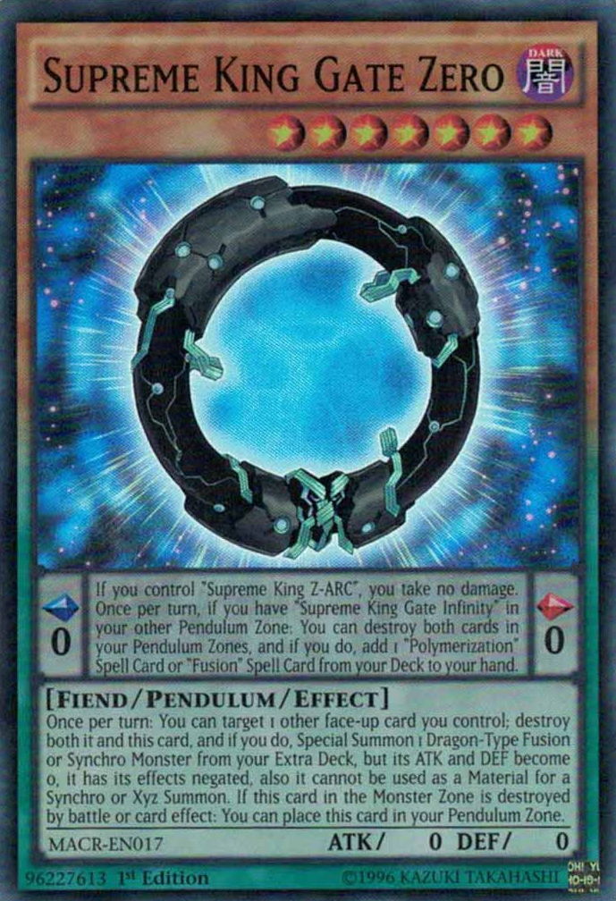 Supreme King Gate Zero [MACR-EN017] Super Rare | Jomio and Rueliete's Cards and Comics