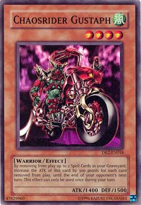 Chaosrider Gustaph [DR2-EN018] Super Rare | Jomio and Rueliete's Cards and Comics