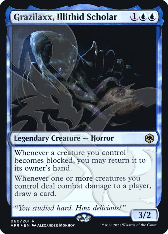 Grazilaxx, Illithid Scholar (Ampersand Promo) [Dungeons & Dragons: Adventures in the Forgotten Realms Promos] | Jomio and Rueliete's Cards and Comics