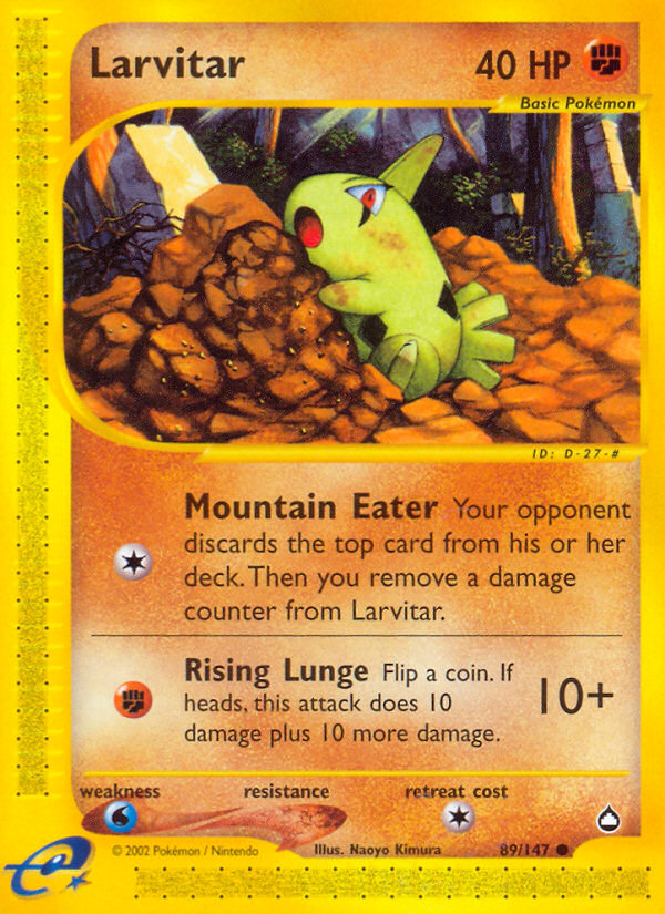 Larvitar (89/147) [Aquapolis] | Jomio and Rueliete's Cards and Comics