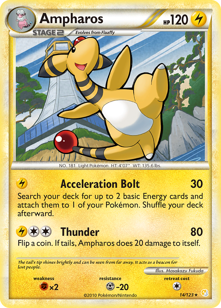 Ampharos (14/123) [HeartGold & SoulSilver: Base Set] | Jomio and Rueliete's Cards and Comics