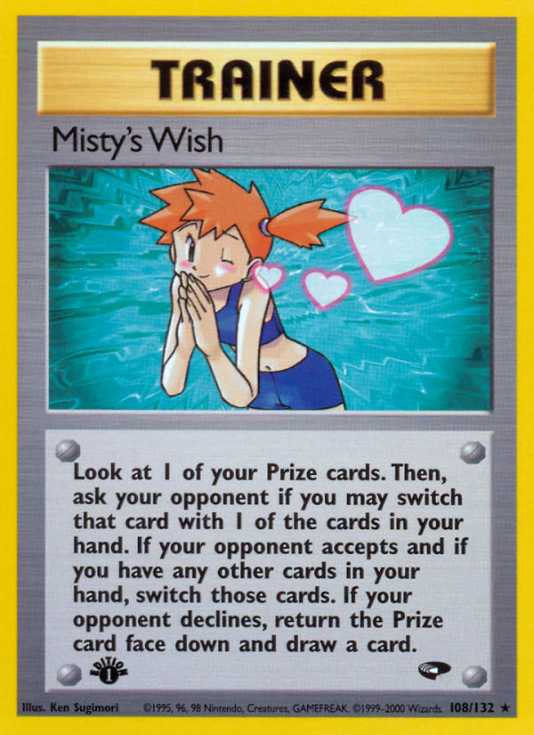 Misty's Wish (108/132) [Gym Challenge 1st Edition] | Jomio and Rueliete's Cards and Comics