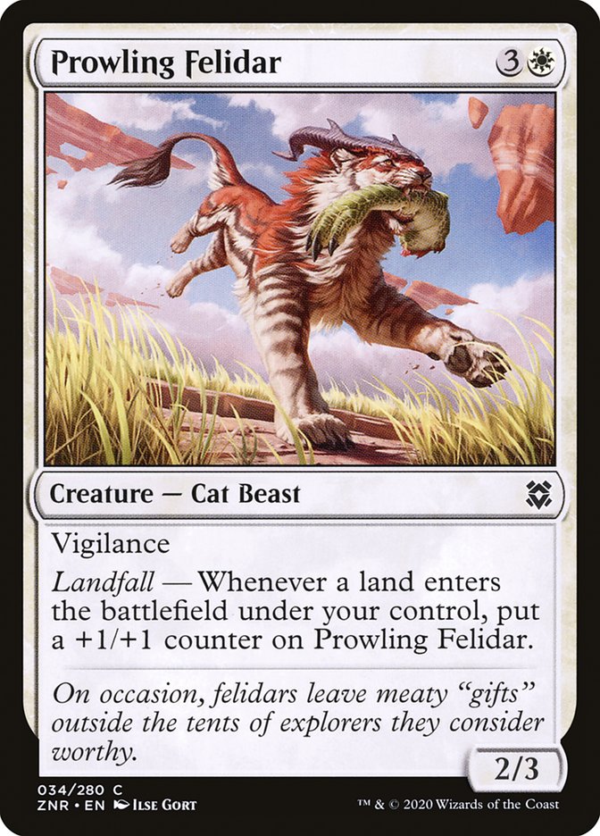 Prowling Felidar [Zendikar Rising] | Jomio and Rueliete's Cards and Comics