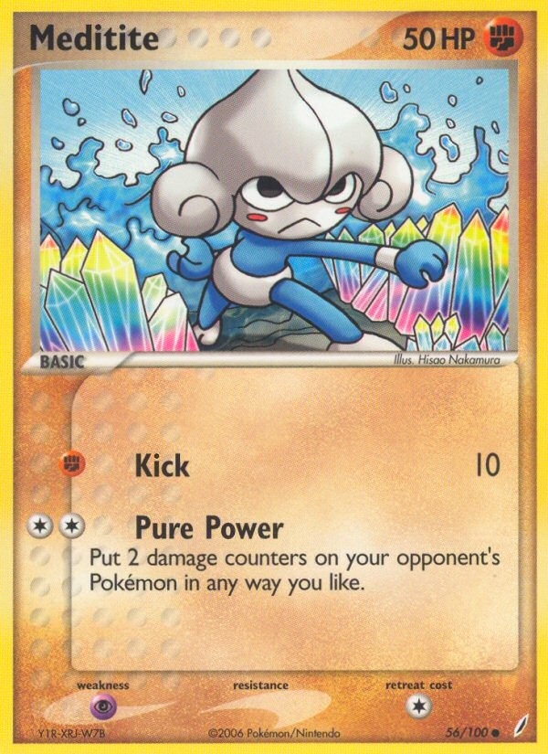 Meditite (56/100) [EX: Crystal Guardians] | Jomio and Rueliete's Cards and Comics