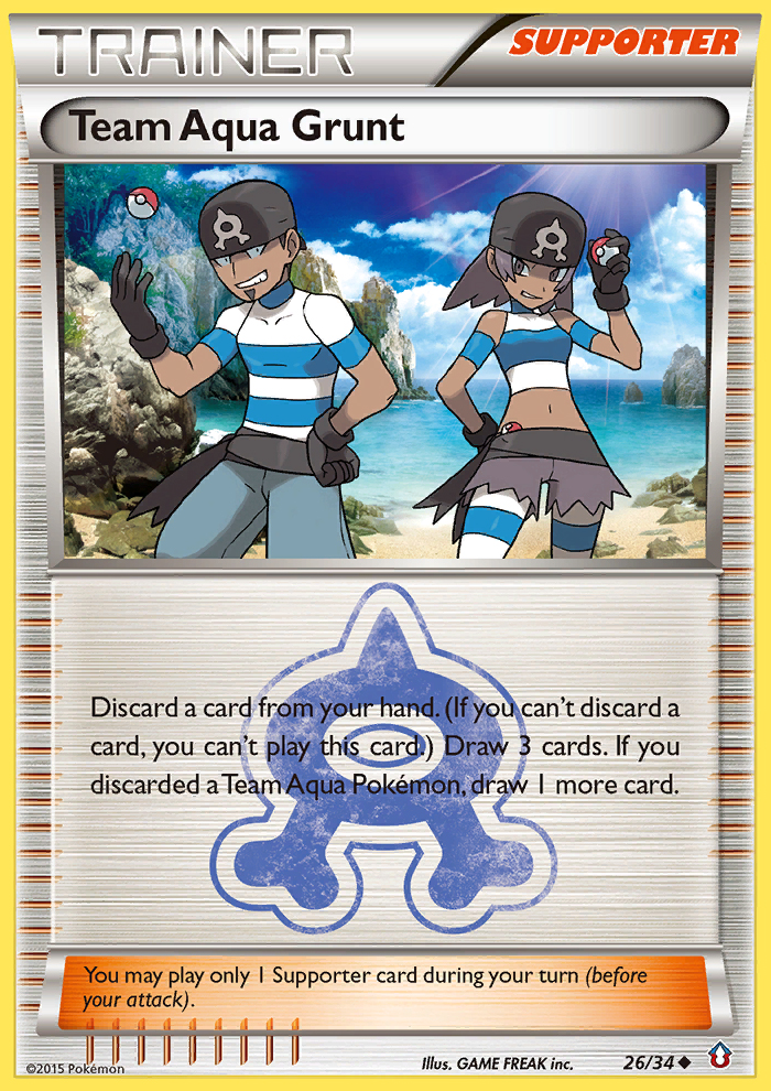Team Aqua Grunt (26/34) [XY: Double Crisis] | Jomio and Rueliete's Cards and Comics