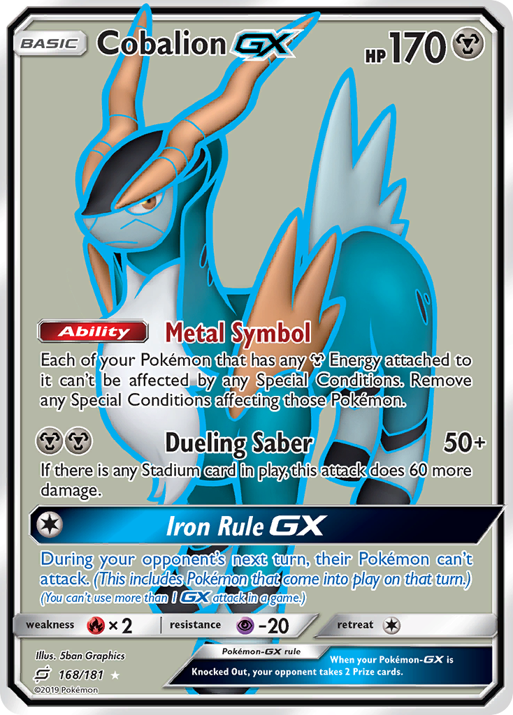 Cobalion GX (168/181) [Sun & Moon: Team Up] | Jomio and Rueliete's Cards and Comics