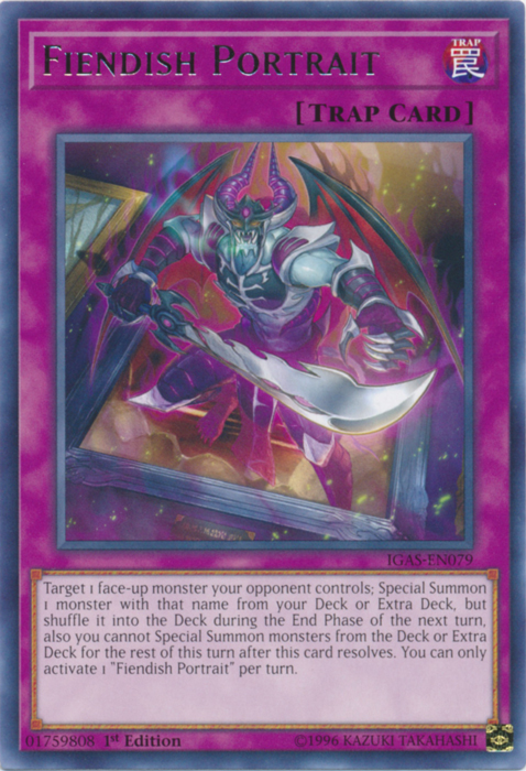 Fiendish Portrait [IGAS-EN079] Rare | Jomio and Rueliete's Cards and Comics