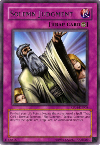 Solemn Judgment [CP01-EN008] Rare | Jomio and Rueliete's Cards and Comics