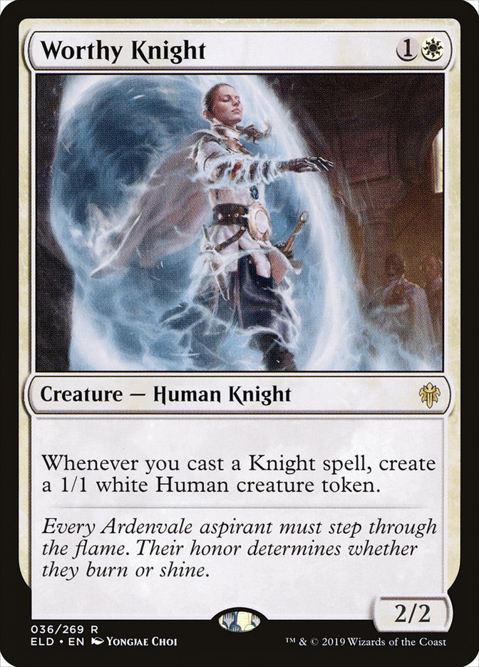Worthy Knight [Throne of Eldraine] | Jomio and Rueliete's Cards and Comics