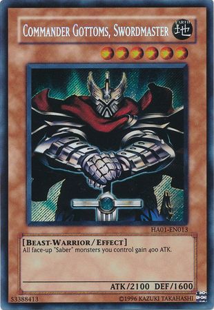 Commander Gottoms, Swordmaster [HA01-EN013] Secret Rare | Jomio and Rueliete's Cards and Comics