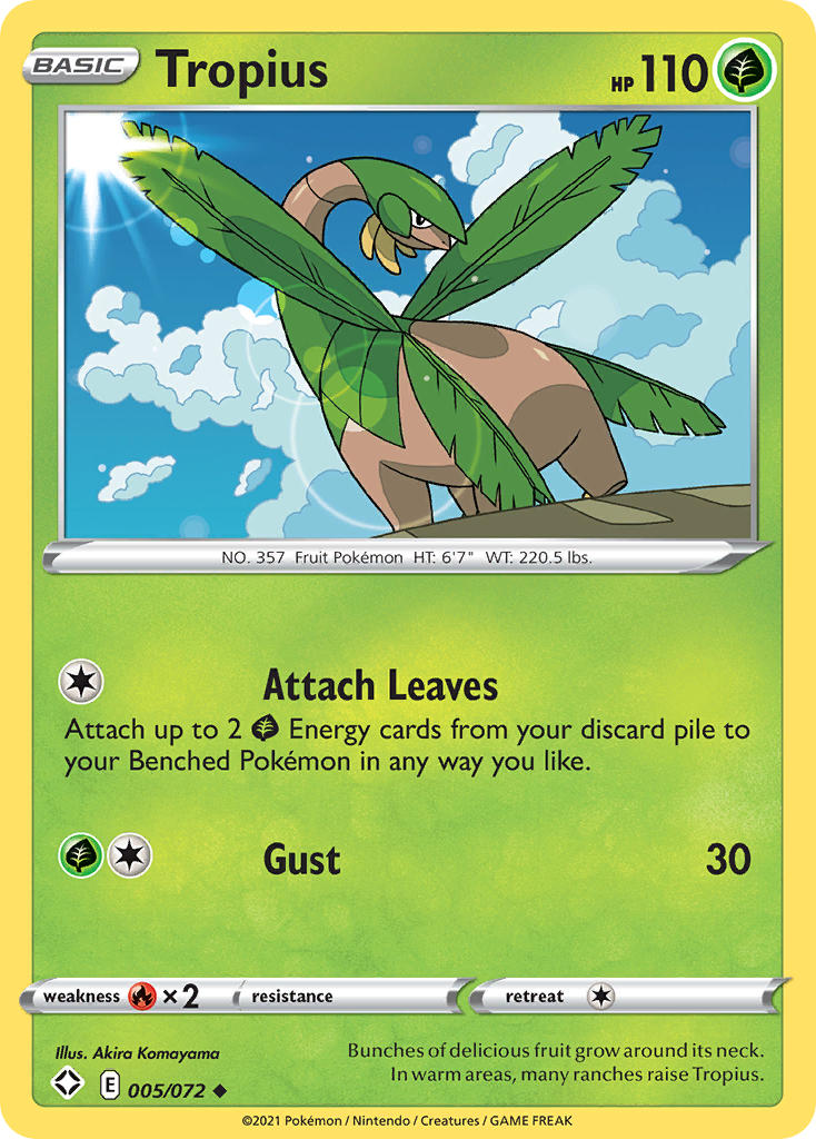 Tropius (005/072) [Sword & Shield: Shining Fates] | Jomio and Rueliete's Cards and Comics