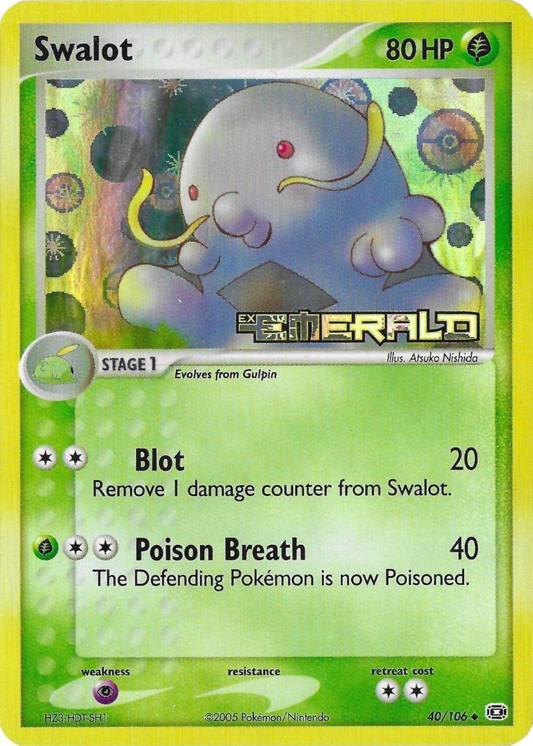Swalot (40/106) (Stamped) [EX: Emerald] | Jomio and Rueliete's Cards and Comics