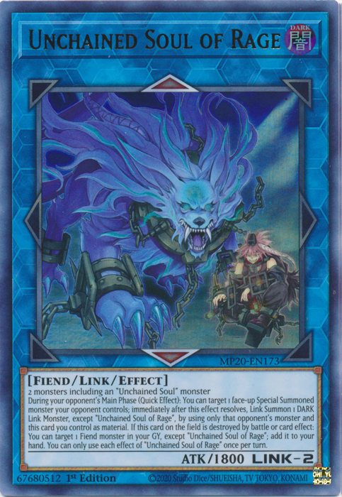 Unchained Soul of Rage [MP20-EN173] Ultra Rare | Jomio and Rueliete's Cards and Comics