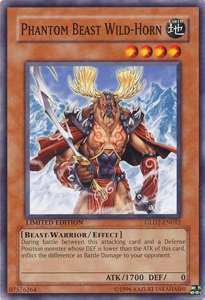 Phantom Beast Wild-Horn [GLD2-EN012] Common | Jomio and Rueliete's Cards and Comics
