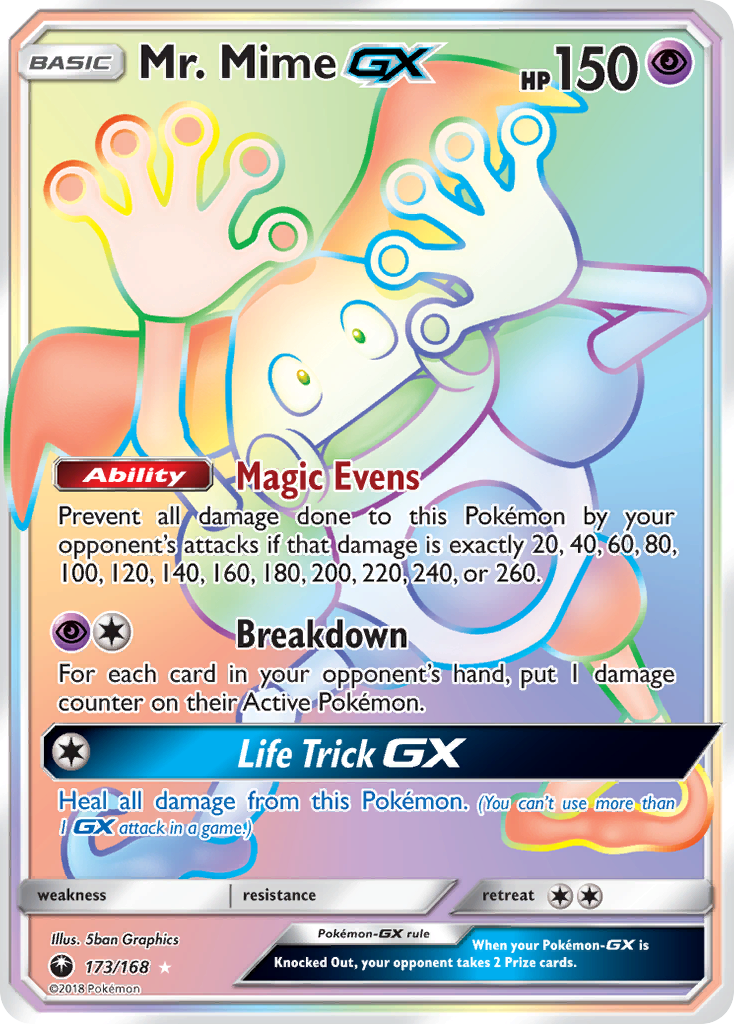 Mr. Mime GX (173/168) [Sun & Moon: Celestial Storm] | Jomio and Rueliete's Cards and Comics