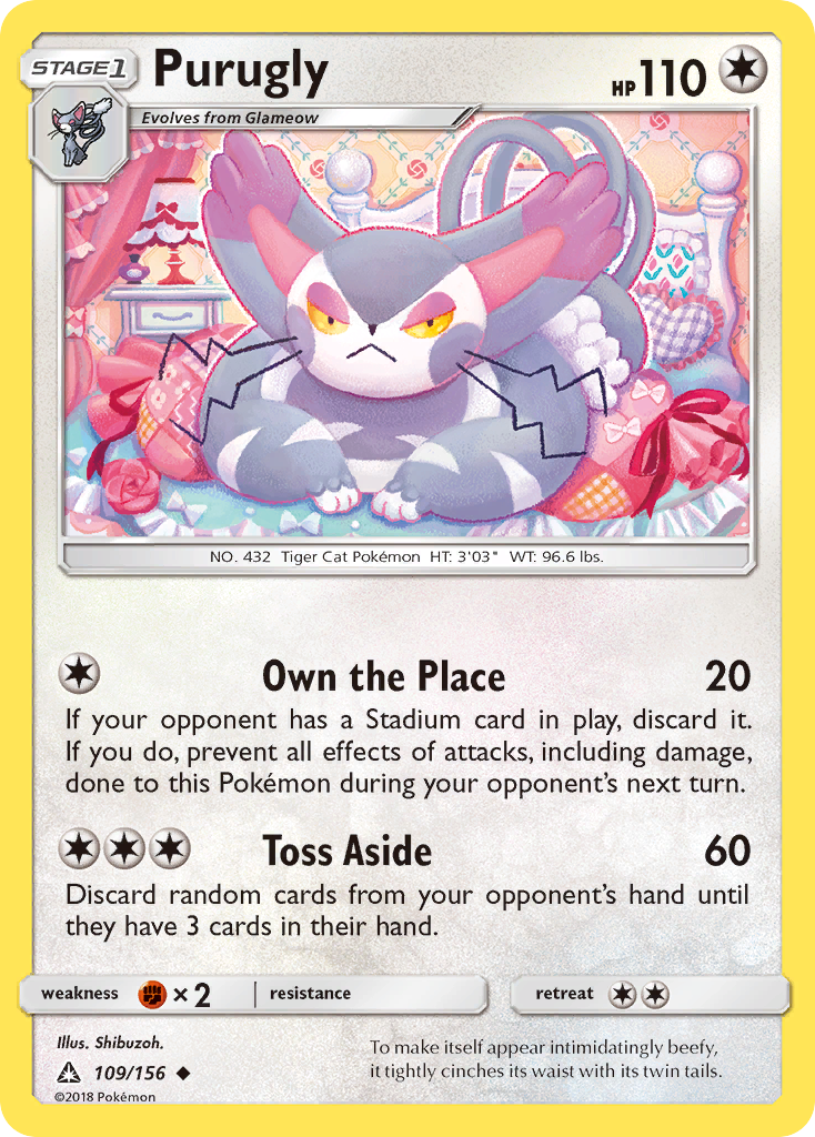 Purugly (109/156) [Sun & Moon: Ultra Prism] | Jomio and Rueliete's Cards and Comics