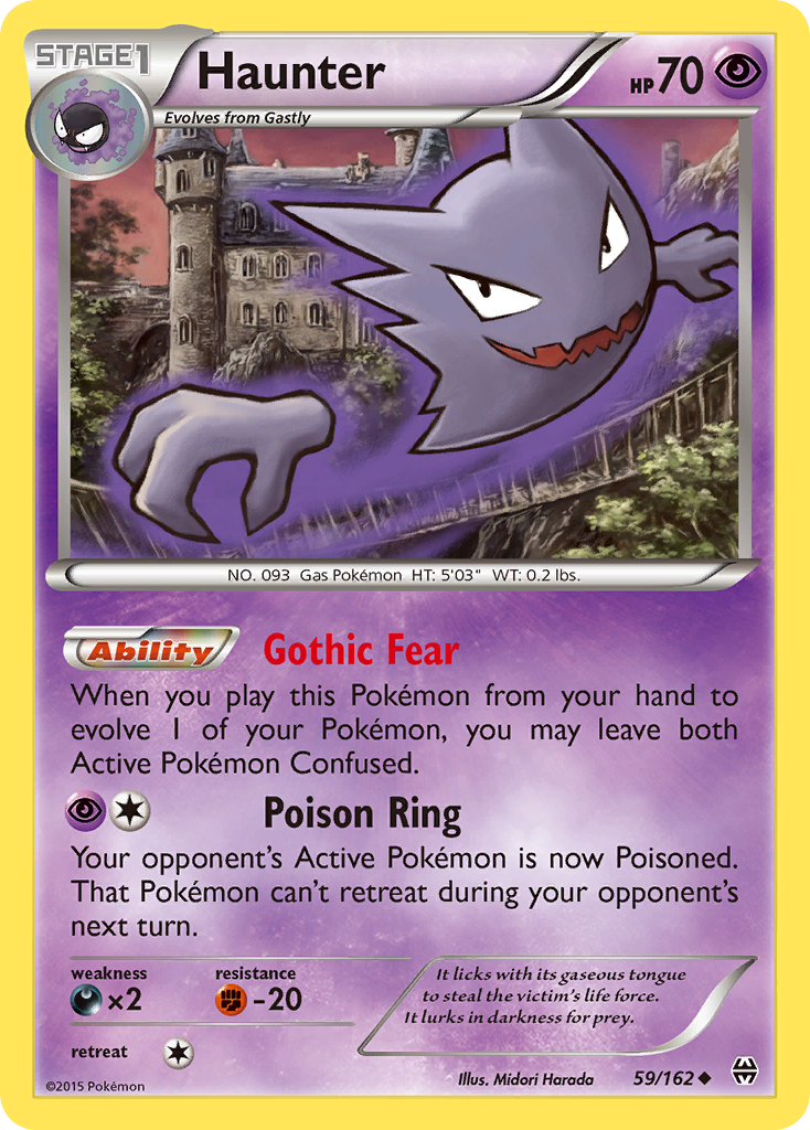 Haunter (59/162) [XY: BREAKthrough] | Jomio and Rueliete's Cards and Comics