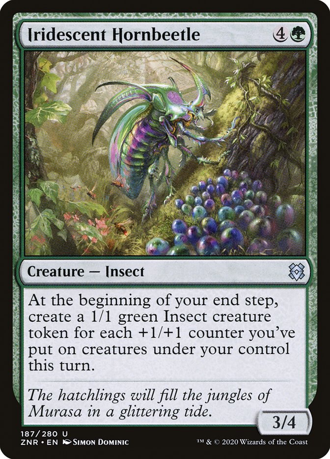 Iridescent Hornbeetle [Zendikar Rising] | Jomio and Rueliete's Cards and Comics