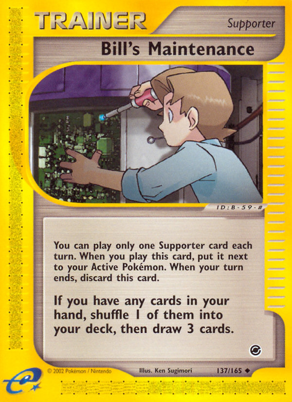 Bill's Maintenance (137/165) [Expedition: Base Set] | Jomio and Rueliete's Cards and Comics
