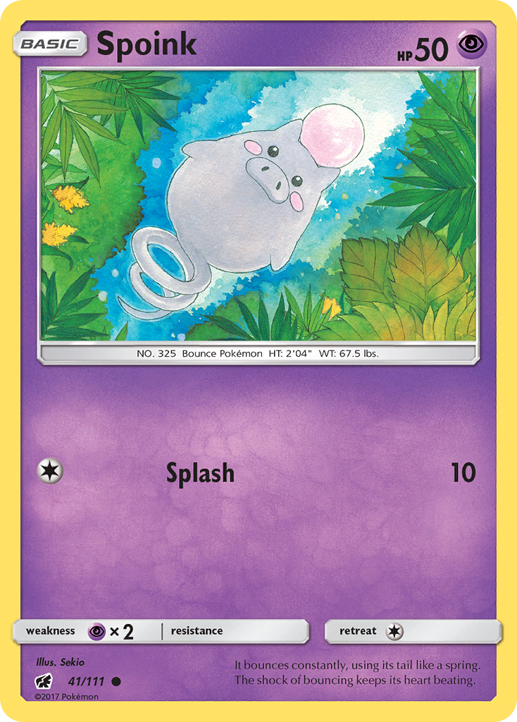 Spoink (41/111) [Sun & Moon: Crimson Invasion] | Jomio and Rueliete's Cards and Comics