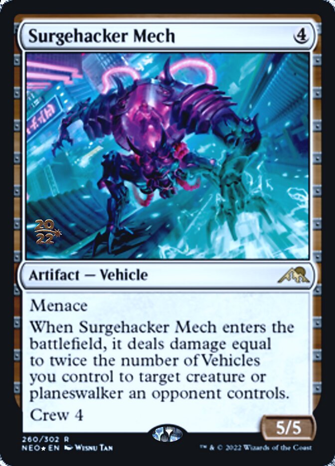 Surgehacker Mech [Kamigawa: Neon Dynasty Prerelease Promos] | Jomio and Rueliete's Cards and Comics