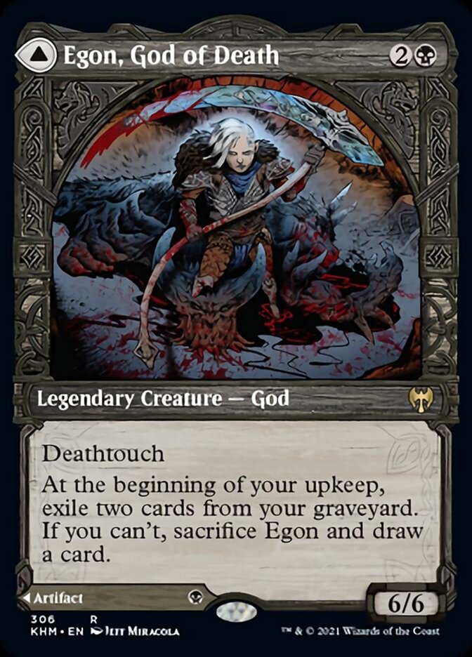 Egon, God of Death // Throne of Death (Showcase) [Kaldheim] | Jomio and Rueliete's Cards and Comics
