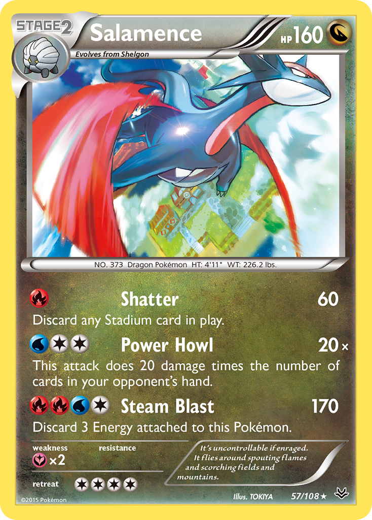 Salamence (57/108) [XY: Roaring Skies] | Jomio and Rueliete's Cards and Comics