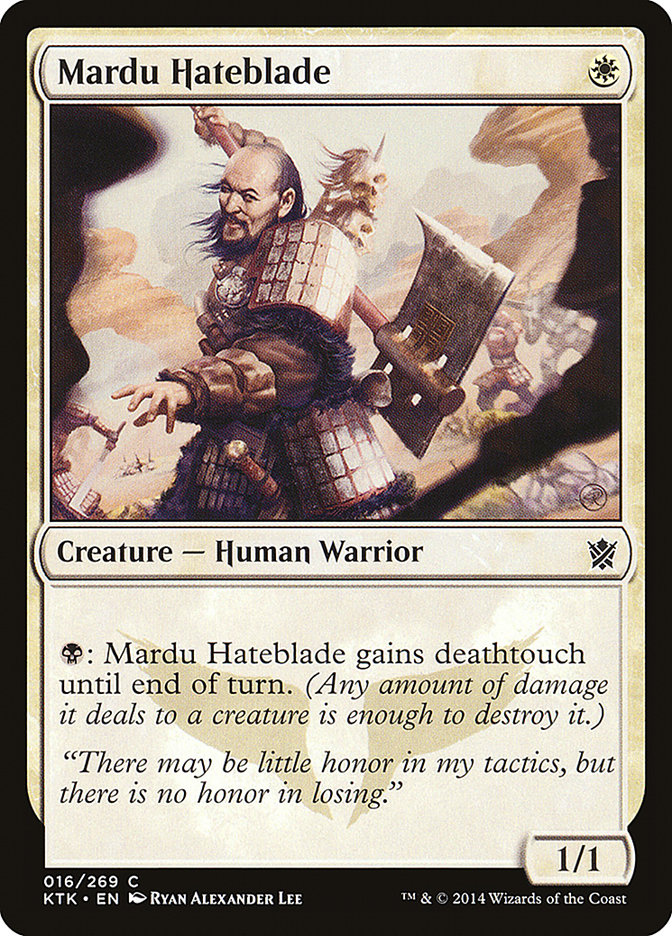 Mardu Hateblade [Khans of Tarkir] | Jomio and Rueliete's Cards and Comics