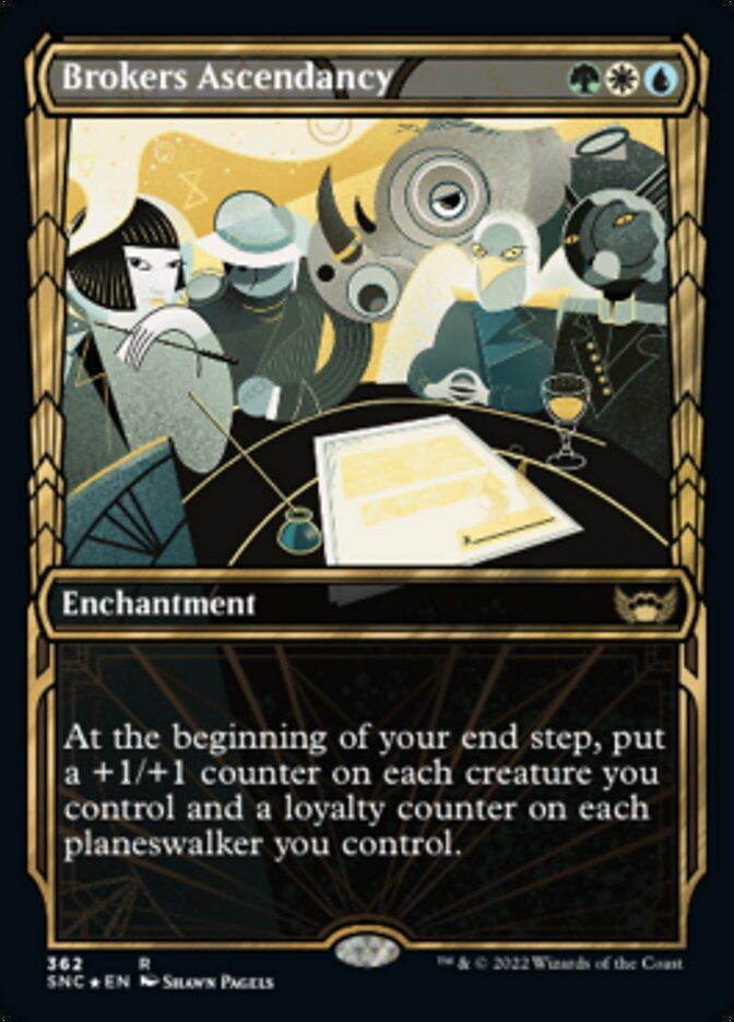 Brokers Ascendancy (Showcase Golden Age Gilded Foil) [Streets of New Capenna] | Jomio and Rueliete's Cards and Comics