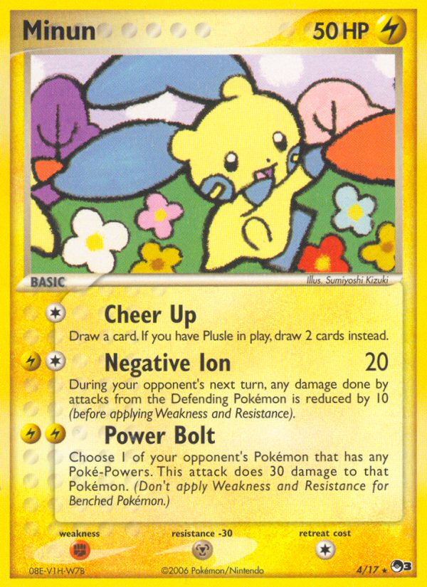 Minun (4/17) [POP Series 3] | Jomio and Rueliete's Cards and Comics