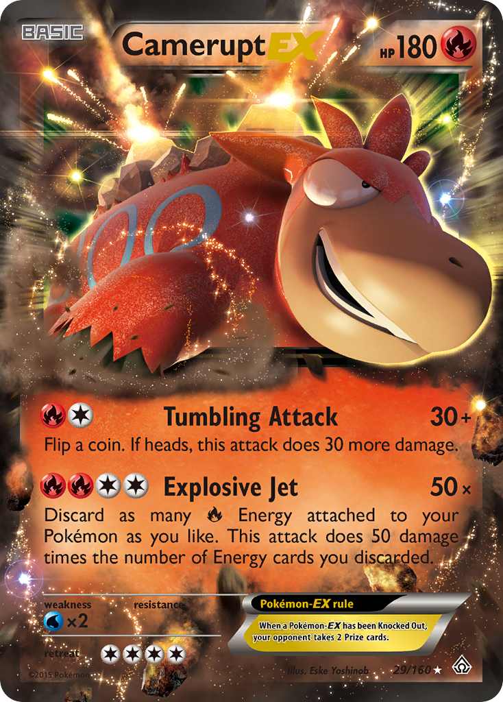 Camerupt EX (29/160) [XY: Primal Clash] | Jomio and Rueliete's Cards and Comics