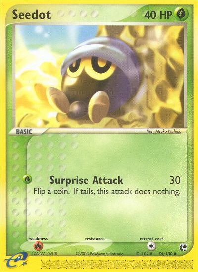Seedot (76/100) [EX: Sandstorm] | Jomio and Rueliete's Cards and Comics