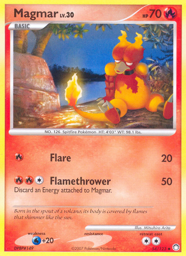 Magmar (54/123) [Diamond & Pearl: Mysterious Treasures] | Jomio and Rueliete's Cards and Comics