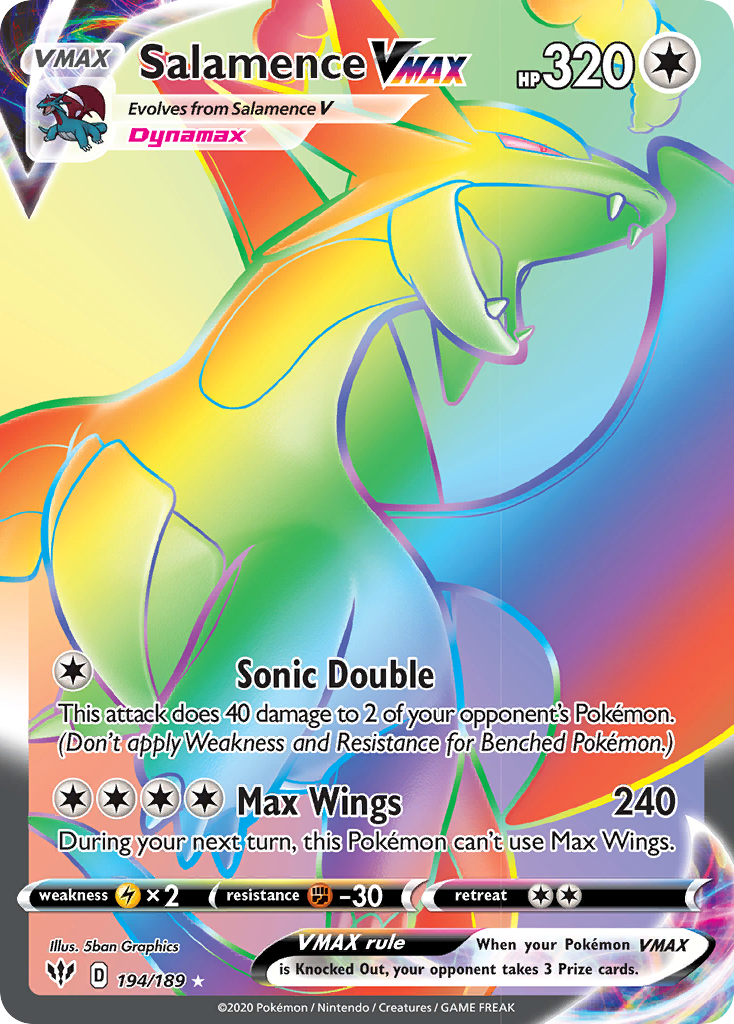 Salamence VMAX (194/189) [Sword & Shield: Darkness Ablaze] | Jomio and Rueliete's Cards and Comics
