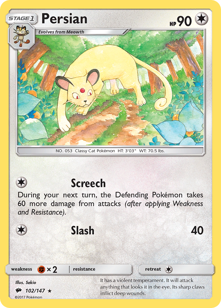 Persian (102/147) [Sun & Moon: Burning Shadows] | Jomio and Rueliete's Cards and Comics