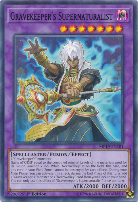 Gravekeeper's Supernaturalist [MP19-EN181] Common | Jomio and Rueliete's Cards and Comics