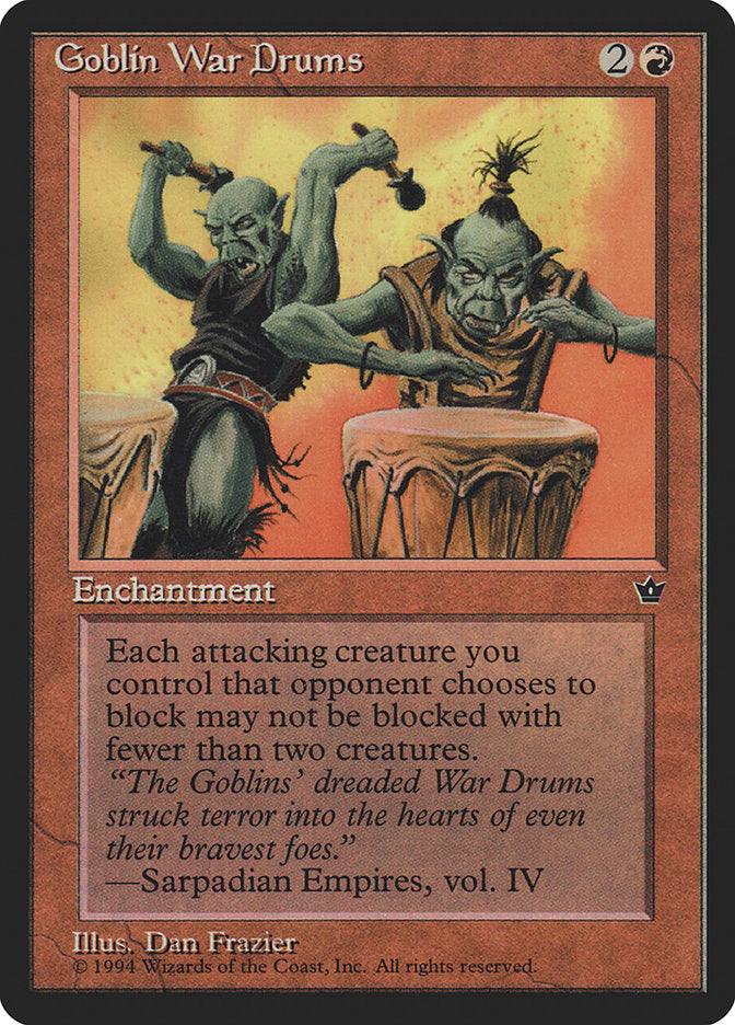 Goblin War Drums (Dan Frazier) [Fallen Empires] | Jomio and Rueliete's Cards and Comics
