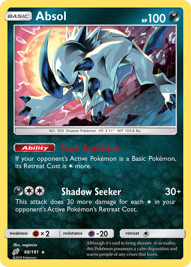 Absol (88/181) [Sun & Moon: Team Up] | Jomio and Rueliete's Cards and Comics