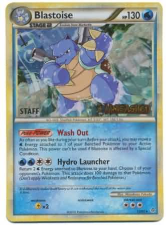 Blastoise (13/95) (Staff Prerelease Promo) [HeartGold & SoulSilver: Black Star Promos] | Jomio and Rueliete's Cards and Comics