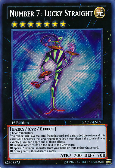 Number 7: Lucky Straight [GAOV-EN091] Secret Rare | Jomio and Rueliete's Cards and Comics
